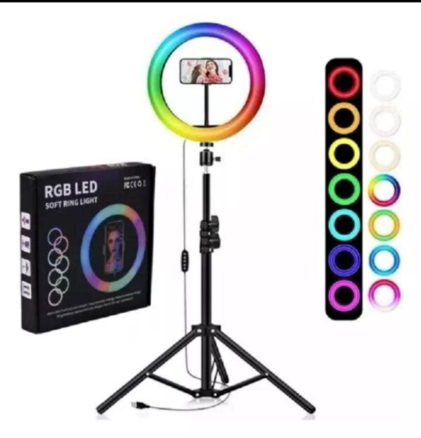 ARO DE LUZ RGB 36CM CON TRIPODE 2.1M