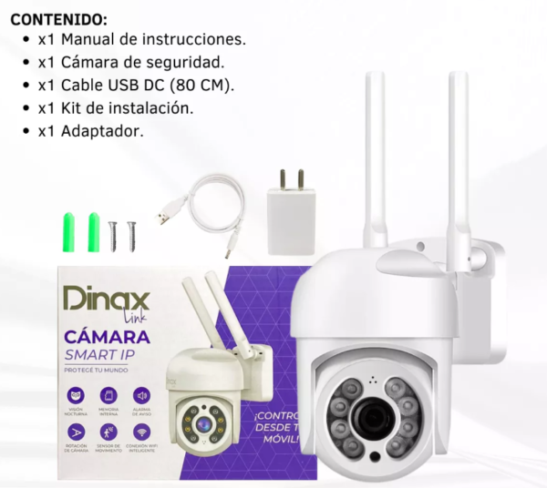 CAMARA IP WIFI 360 GRADOS DINAX EXTERIOR ALTA CALIDAD FHD